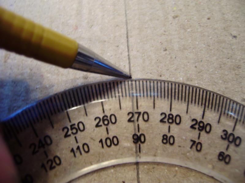 Marcar e riscar o angulo de -1,0º