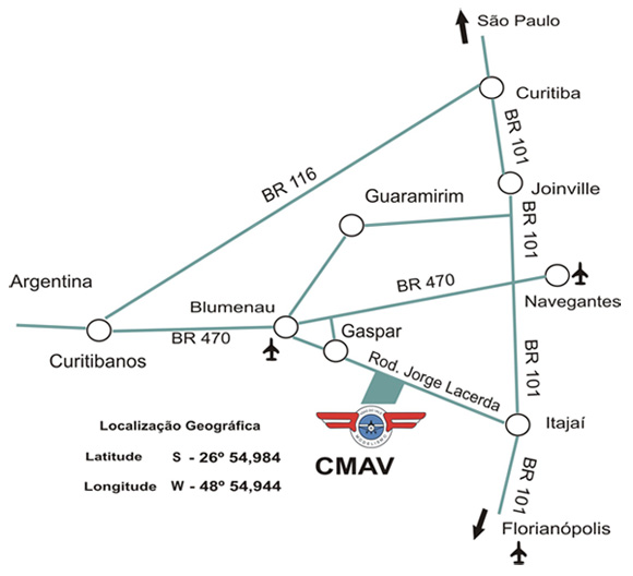 Mapa localização Asas do Vale
